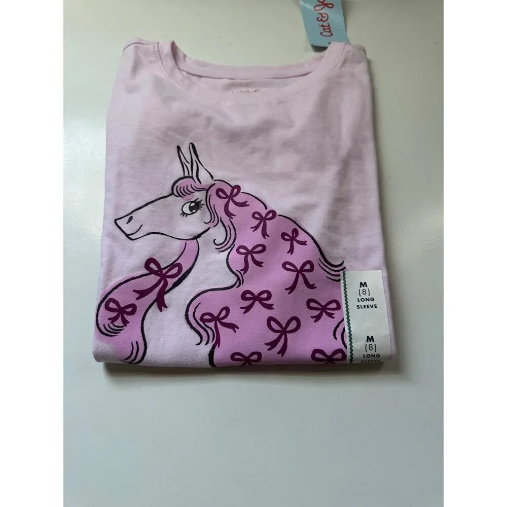 Cat & Jack Girls Graphic Long Sleeve and Leggings Set size M (8) NWT